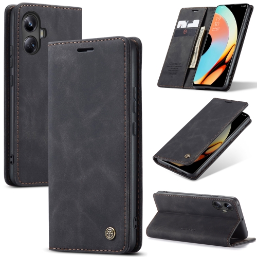 

For Realme 10 Pro+ CaseMe 013 Multifunctional Horizontal Flip Leather Phone Case(Black)