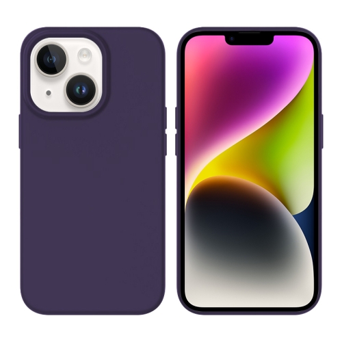 

For iPhone 14 Plus Liquid Silicone MagSafe Phone Case(Dark Purple)