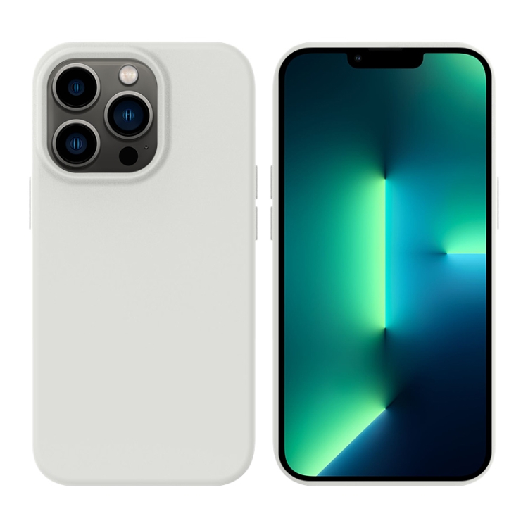 

For iPhone 13 Pro Max Liquid Silicone MagSafe Phone Case(White)