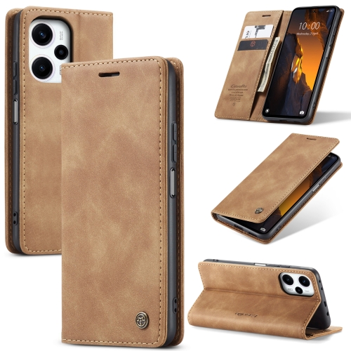 

For Xiaomi Poco F5 5G/Redmi Note 12 Turbo 5G CaseMe 013 Multifunctional Horizontal Flip Leather Phone Case(Brown)