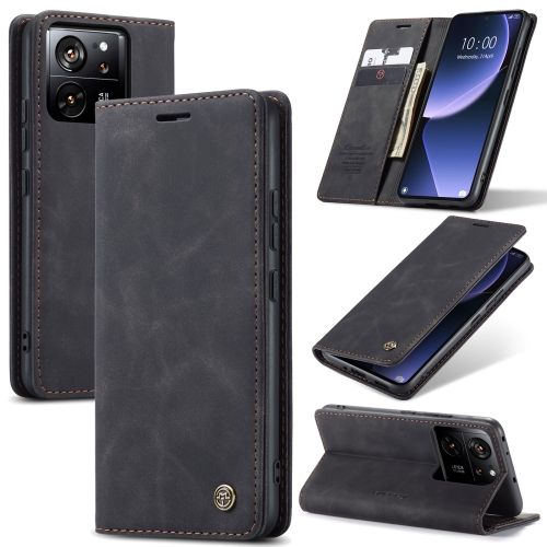 

For Xiaomi 13T/13T Pro CaseMe 013 Multifunctional Horizontal Flip Leather Phone Case(Black)