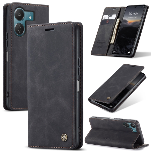 

For Xiaomi Redmi 13C 4G Global / 13C 5G CaseMe 013 Multifunctional Horizontal Flip Leather Phone Case(Black)