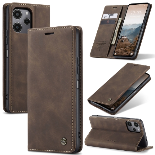 

For Xiaomi Redmi 12 4G / 12 5G／Note 12R CaseMe 013 Multifunctional Horizontal Flip Leather Phone Case(Coffee)