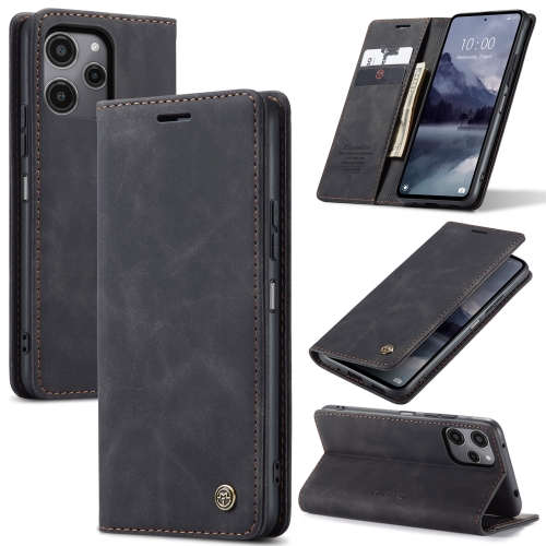 

For Xiaomi Redmi 12 4G / 12 5G／Note 12R CaseMe 013 Multifunctional Horizontal Flip Leather Phone Case(Black)