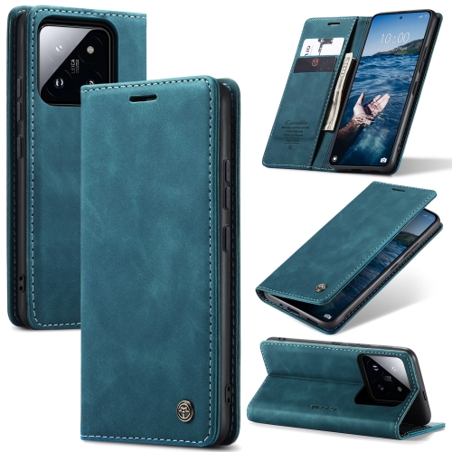 

For Xiaomi 14 Pro CaseMe 013 Multifunctional Horizontal Flip Leather Phone Case(Blue)