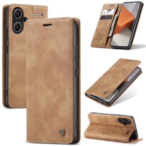 

For Xiaomi Redmi Note 13 Pro+ CaseMe 013 Multifunctional Horizontal Flip Leather Phone Case(Brown)