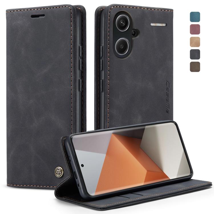 

For Xiaomi Redmi Note 13 Pro+ CaseMe 013 Multifunctional Horizontal Flip Leather Phone Case(Black)