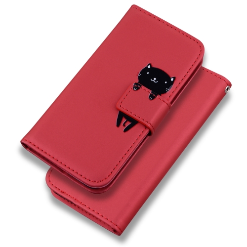 

For Huawei Y8p Cartoon Buckle Horizontal Flip Leather Phone Case(Red)