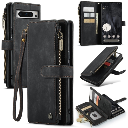 

For Google Pixel 8 Pro CaseMe C30 Multifunctional Leather Phone Case(Black)