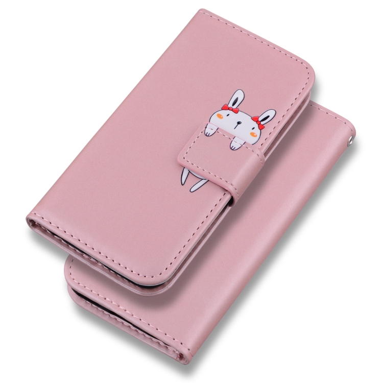 

For Samsung Galaxy A12 Cartoon Buckle Horizontal Flip Leather Phone Case(Pink)
