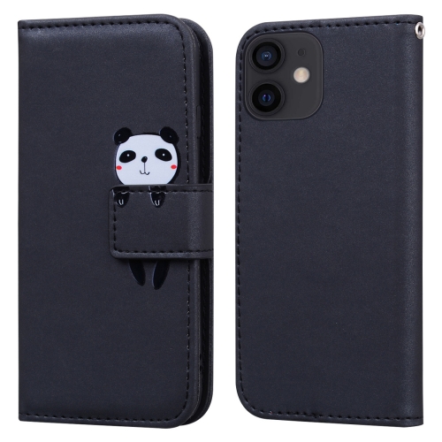 

For iPhone 11 Cartoon Buckle Horizontal Flip Leather Phone Case(Black)