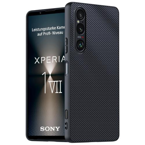 

For Sony Xperia 1 VII Ultra-thin Carbon Fiber Texture Printing Phone Case(Black)