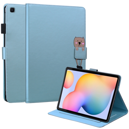 

For Samsung Galaxy Tab S6 Lite Cartoon Buckle Leather Tablet Case(Blue)
