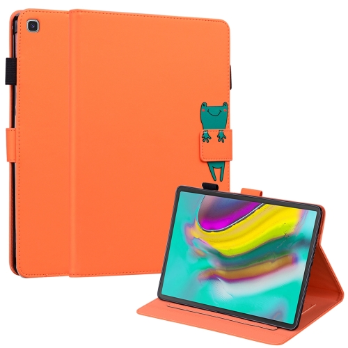 

For Samsung Galaxy Tab S5e 10.5 T720 Cartoon Buckle Leather Tablet Case(Orange)