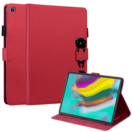 

For Samsung Galaxy Tab S5e 10.5 T720 Cartoon Buckle Leather Tablet Case(Red)