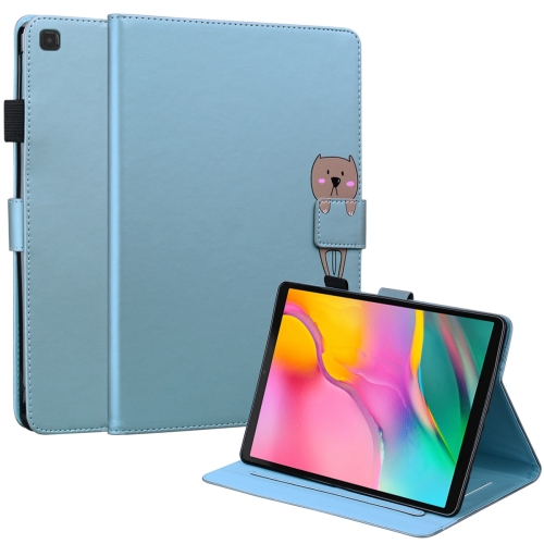 

For Samsung Galaxy Tab A 10.1 T510 Cartoon Buckle Leather Tablet Case(Blue)