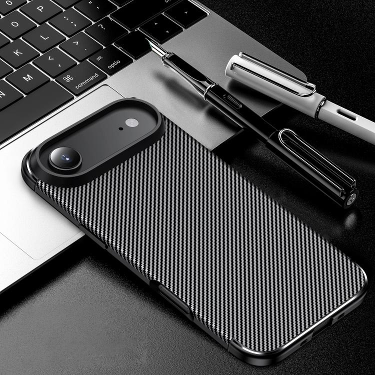 

For iPhone 17 Air Carbon Fiber Texture Shockproof TPU Phone Case(Black)