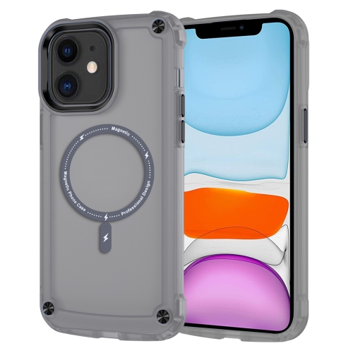 

For iPhone 11 Skin Feel TPU + PC MagSafe Magnetic Phone Case(Transparent Black)