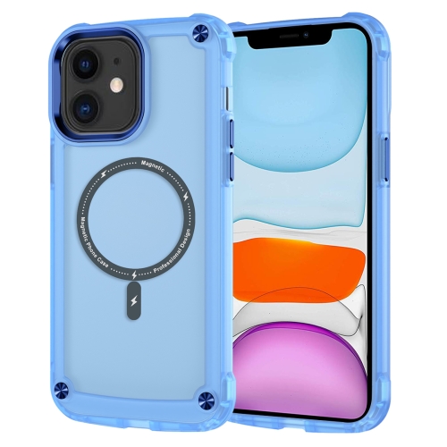 

For iPhone 11 Skin Feel TPU + PC MagSafe Magnetic Phone Case(Transparent Blue)