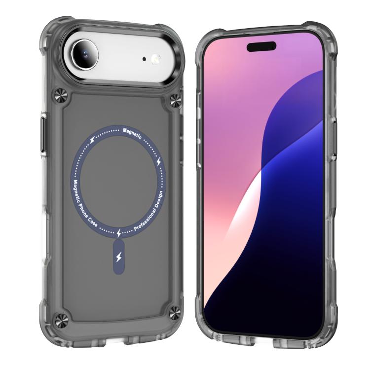 

For iPhone 17 Air Skin Feel TPU + PC MagSafe Magnetic Phone Case(Transparent Black)