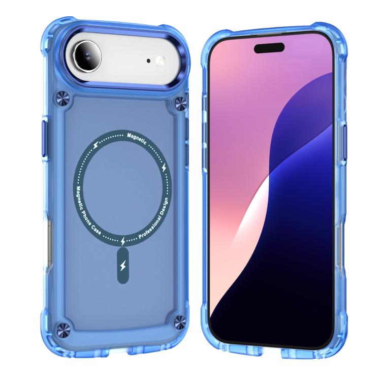 

For iPhone Air Skin Feel TPU + PC MagSafe Magnetic Phone Case(Transparent Blue)