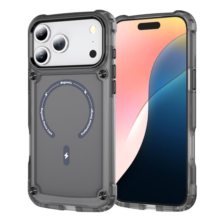 

For iPhone 17 Pro Skin Feel TPU + PC MagSafe Magnetic Phone Case(Transparent Black)
