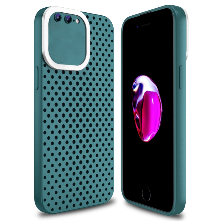 

For iPhone 8 Plus / 7 Plus Hollow Heat Dissipation TPU Phone Case(Green)
