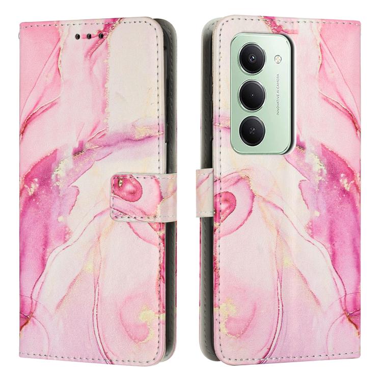 

For Redmi 15 5G / 4G EU 171mm Painted Marble Pattern Leather Phone Case(Rose Gold)