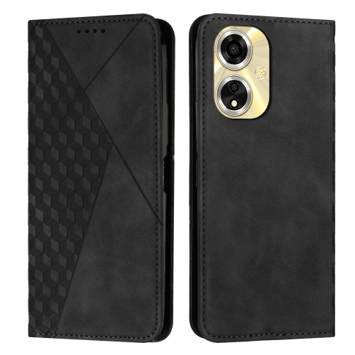 

For OPPO A59 Diamond Splicing Skin Feel Magnetic Leather Phone Case(Black)