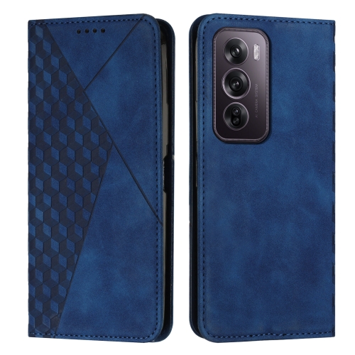 

For OPPO Reno12 Pro Global Diamond Splicing Skin Feel Magnetic Leather Phone Case(Blue)