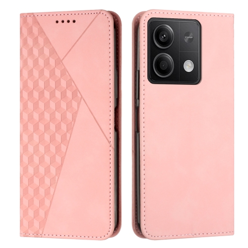 

For Xiaomi Redmi Note 13 Diamond Splicing Skin Feel Magnetic Leather Phone Case(Rose Gold)