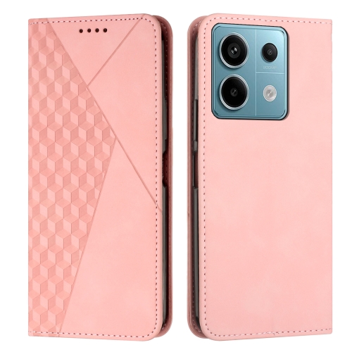 

For Xiaomi Redmi Note 13 pro Diamond Splicing Skin Feel Magnetic Leather Phone Case(Rose Gold)