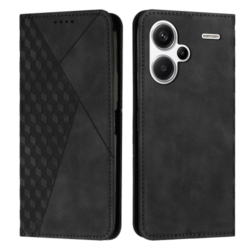 

For Xiaomi Redmi Note 13 pro+ Diamond Splicing Skin Feel Magnetic Leather Phone Case(Black)