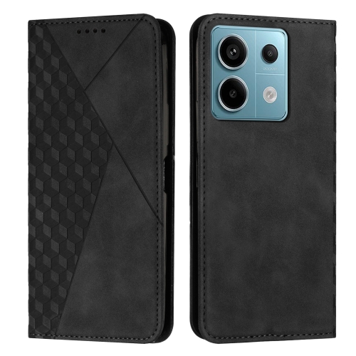 

For Xiaomi Redmi Note 13 Pro 4G Global Diamond Splicing Skin Feel Magnetic Leather Phone Case(Black)