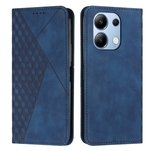 

For Xiaomi Redmi Note 13 4G Global Diamond Splicing Skin Feel Magnetic Leather Phone Case(Blue)