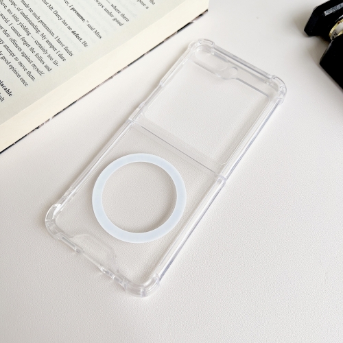 For Samsung Galaxy Z Flip5 5G Magsafe Magnetic Transparent Shockproof Phone Case