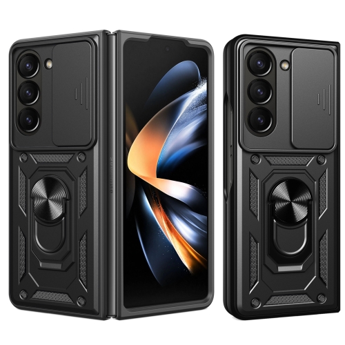 

For Samsung Galaxy Z Fold5 Sliding Camera Cover Design TPU+PC Phone Case(Black)