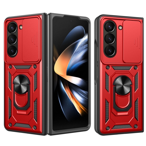 

For Samsung Galaxy Z Fold5 Sliding Camera Cover Design TPU+PC Phone Case(Red)