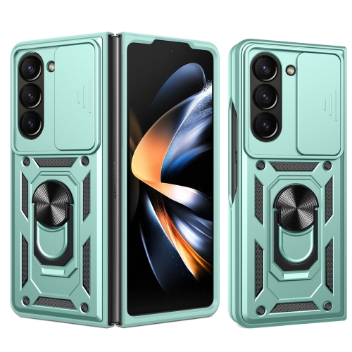 

For Samsung Galaxy Z Fold6 Sliding Camera Cover Design TPU+PC Phone Case(Green)