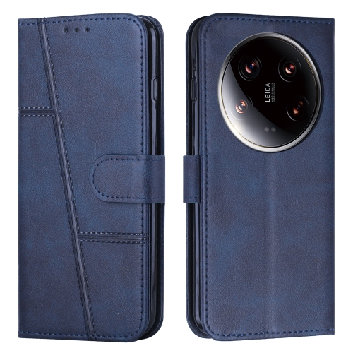 

For Xiaomi 14 Ultra Stitching Calf Texture Buckle Leather Phone Case(Blue)