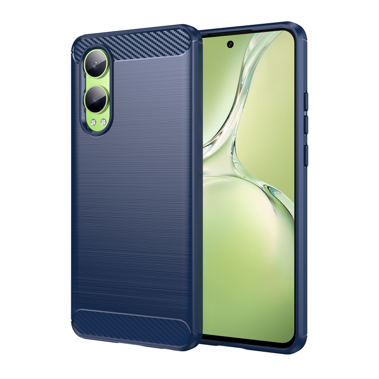 

For OnePlus Nord CE4 Lite Brushed Texture Carbon Fiber TPU Phone Case(Blue)
