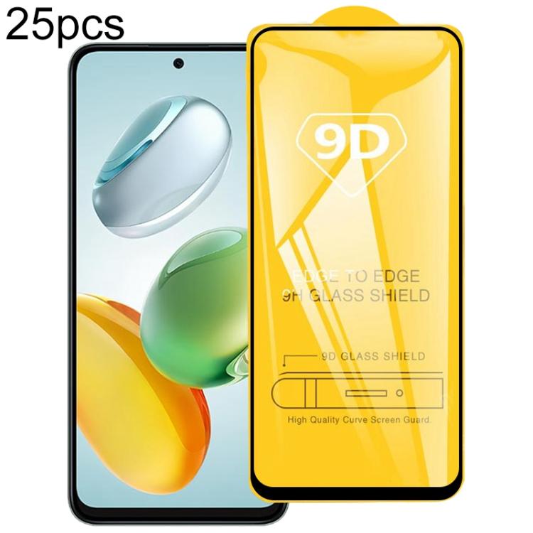 

For Honor 400 Smart 25pcs 9D Full Glue Screen Tempered Glass Film