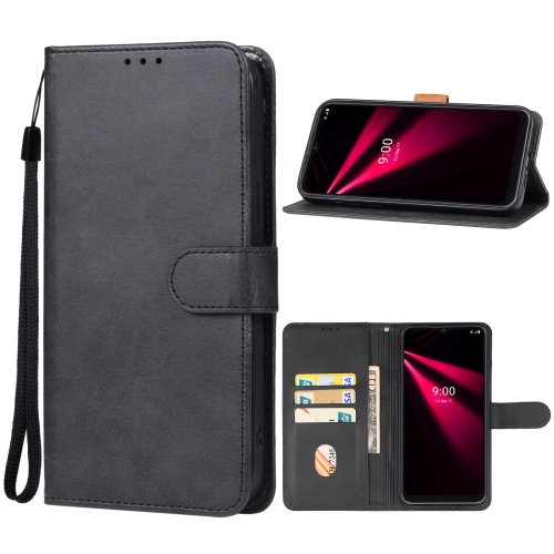 

For T-Mobile REVVL V 4G Leather Phone Case(Black)