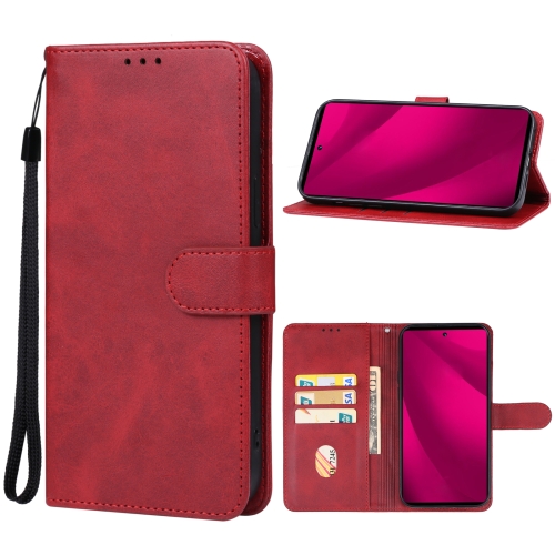 For T-Mobile Revvl 7 Pro 5G Leather Phone Case(Red)