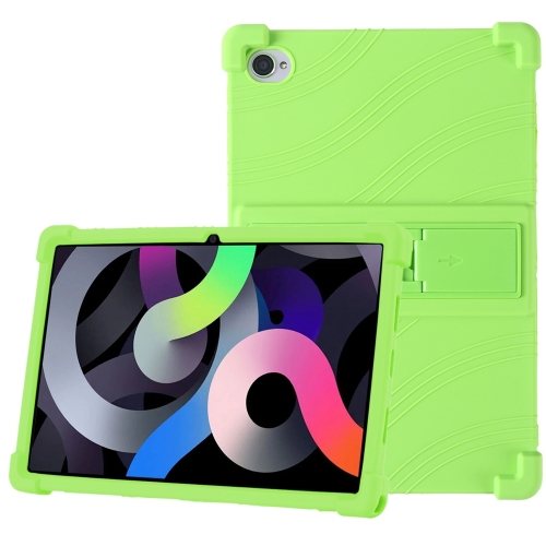 

For Blackview Tab 15 Pro 10.5 2023 Shockproof Silicone Tablet Case with Holder(Green)