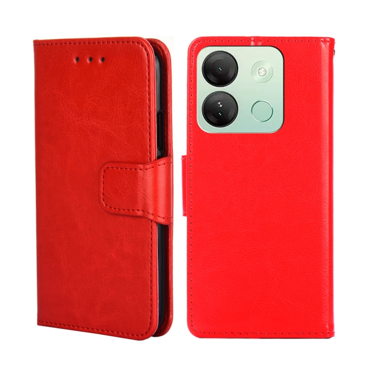 

For Infinix Smart 7 HD Crystal Texture Leather Phone Case(Red)