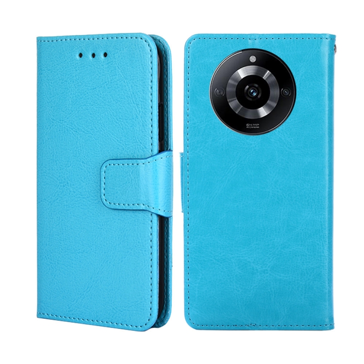 

For Realme 11 5G Crystal Texture Leather Phone Case(Sky Blue)