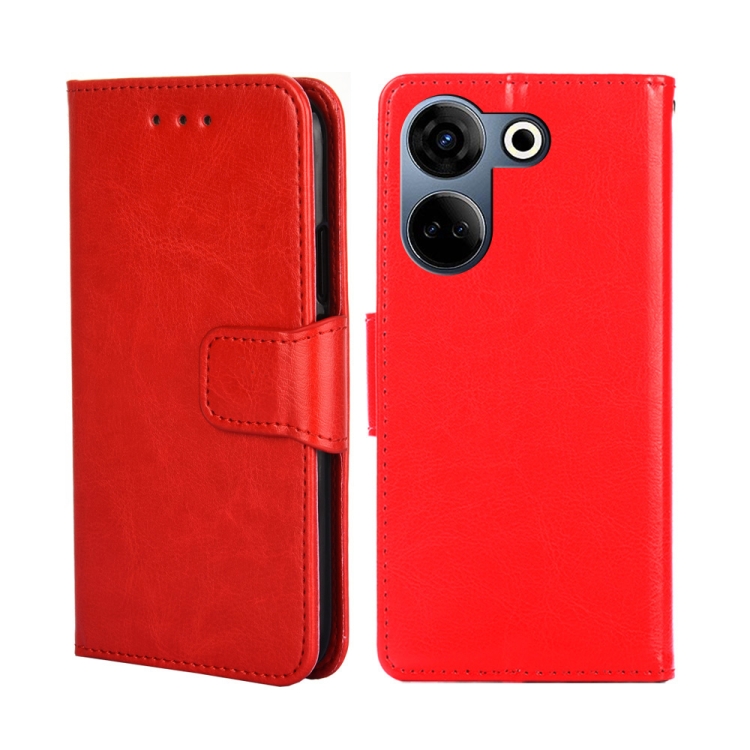 

For Tecno Camon 20 Pro 4G Crystal Texture Leather Phone Case(Red)