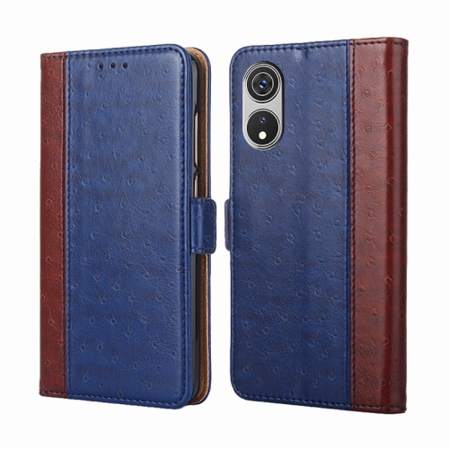 

For CUBOT P60 Ostrich Texture Horizontal Flip Leather Phone Case(Blue)