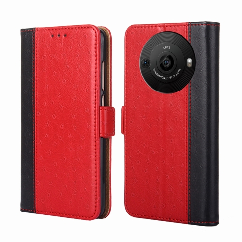 

For Sharp Aquos R8 Pro SH-51D Ostrich Texture Horizontal Flip Leather Phone Case(Red)